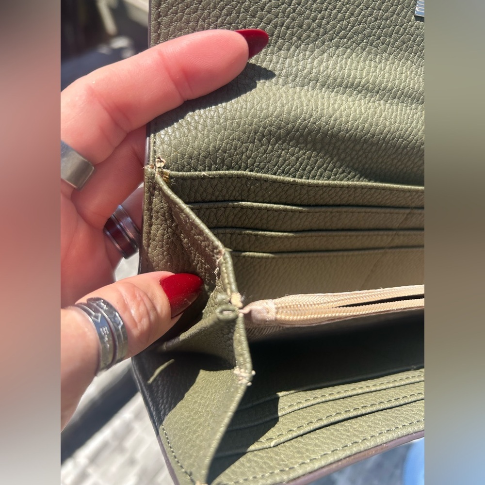 Olive Green Turnclasp Long Wallet EUC​ - Picture 11 of 12